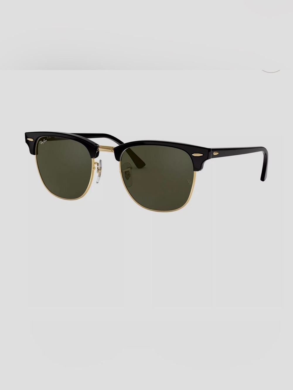 Authentic Ray-Ban RB3016 Clubmaster 51mm Polarized Black Gold Sunglasses Unisex
